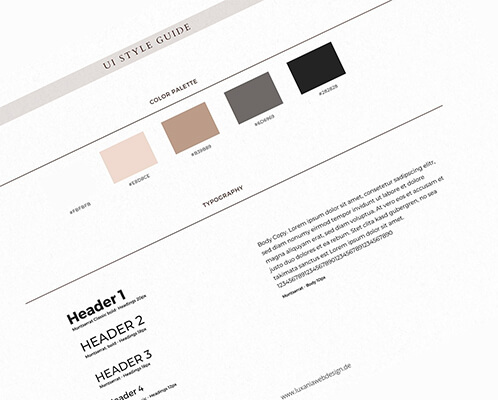 ui styleguide für websites